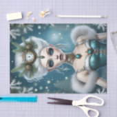 Steampunk Winter Goddess Weihnachten Decoupage Pap Seidenpapier (Handwerk)
