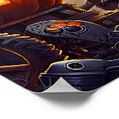 Steampunk Witch Art Poster (Ecke)