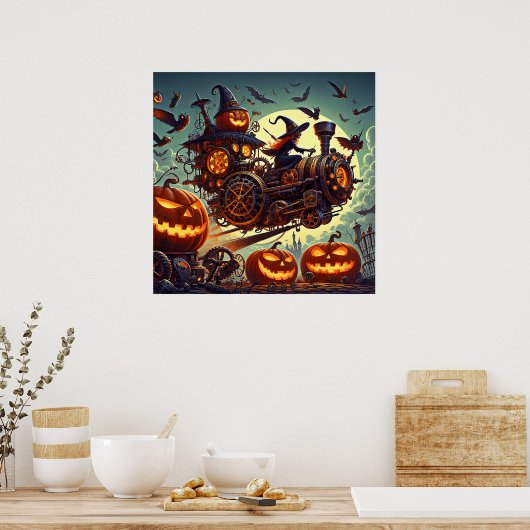 Steampunk Witch Art Poster (Küche)