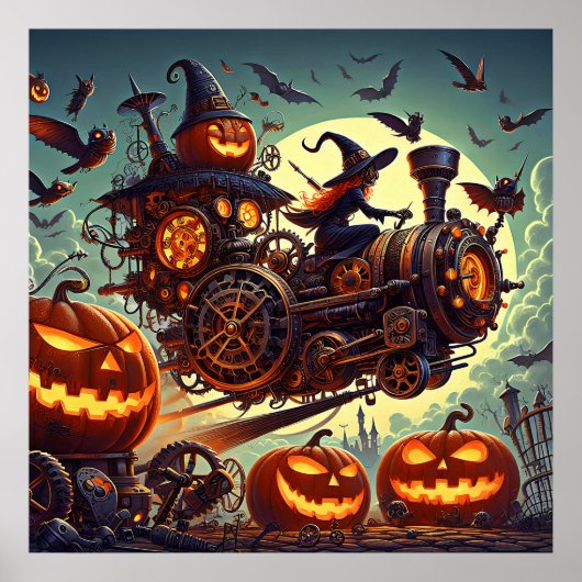 Steampunk Witch Art Poster (Vorne)