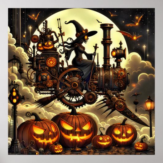 Steampunk Witch Art Poster (Vorne)