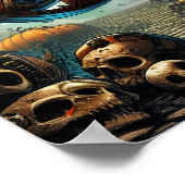 Steampunk Witch Art Poster (Ecke)