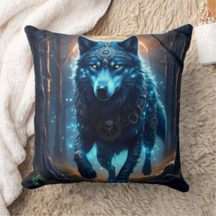 Steampunk Wolf Kissen