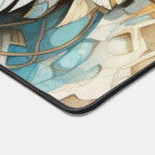 Steampunk Wolf Red und weiß Schreibtischunterlage (Ecke)