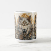 Steampunk Wolf Solarpunk Verwandlungstasse (Zentrum)