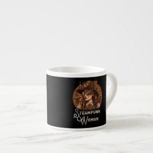 Steampunk Woman Espresso Tasse