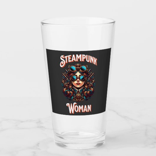 Steampunk Woman Glas (Vorderseite)