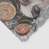 Steampunk Woman Goggles 1/2 Imitate Mosaik 025 Seidenpapier (Ausschnitt)