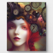 Steampunk Woman Plaque Fotoplatte (Vorderseite)