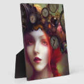Steampunk Woman Plaque Fotoplatte (Seite)