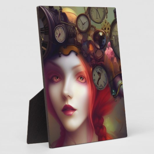 Steampunk Woman Plaque Fotoplatte (Seite)