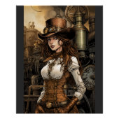 Steampunk Woman Poster (Vorderseite)