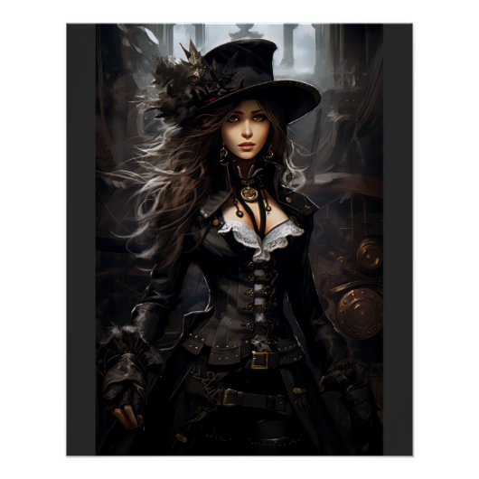 Steampunk Woman Poster (Vorderseite)