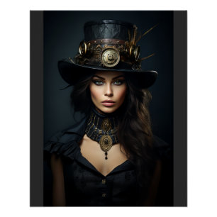 Steampunk Woman Poster