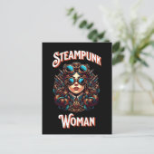 Steampunk Woman Postkarte (Stehend Vorderseite)