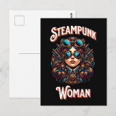 Steampunk Woman Postkarte (Vorne/Hinten)