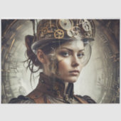 Steampunk Woman Schnitt3 Seidenpapier (Vorderseite)
