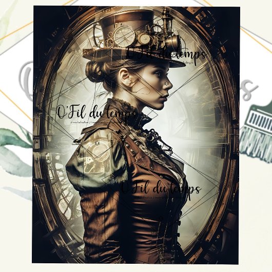 Steampunk Woman Schnitt v2 Seidenpapier