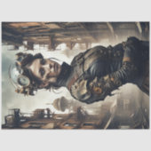 Steampunk Woman Schnitt v4 Seidenpapier (Vorderseite)