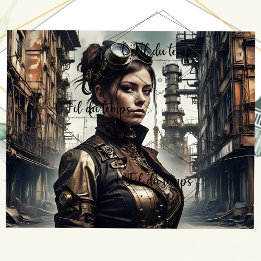 Steampunk Woman Schnitt v5 Seidenpapier