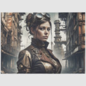 Steampunk Woman Schnitt v5 Seidenpapier (Vorderseite)