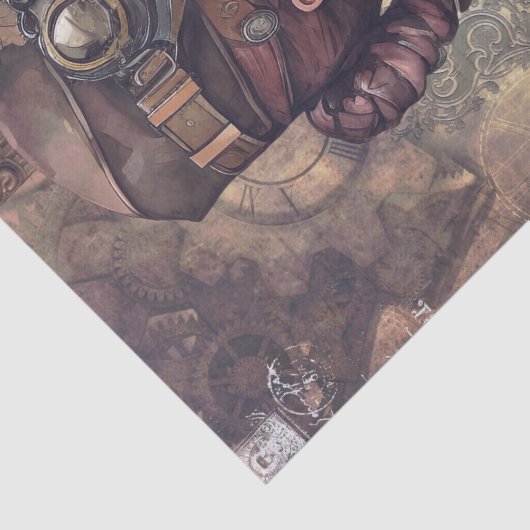 Steampunk Woman Seidenpapier (Detail)