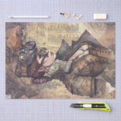 Steampunk Woman Seidenpapier (Handwerk)