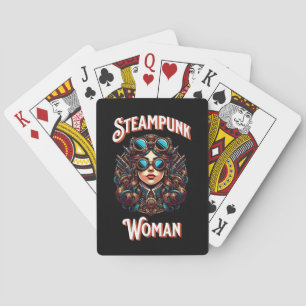 Steampunk Woman Spielkarten
