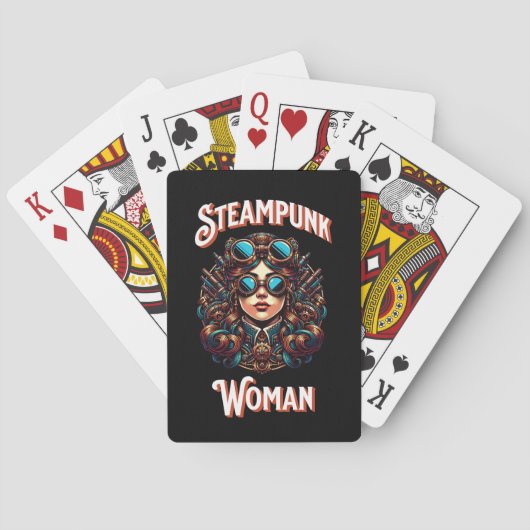 Steampunk Woman Spielkarten (Rückseite)