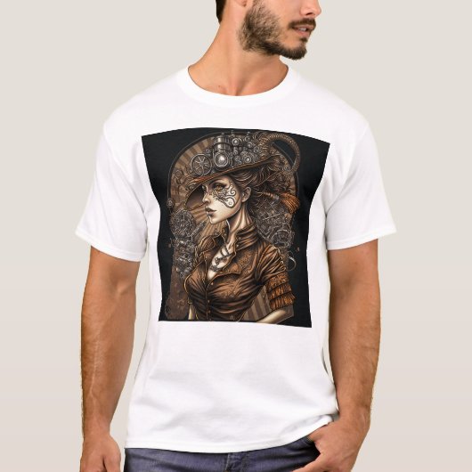Steampunk Woman T-Shirt (Vorderseite)