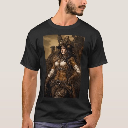Steampunk Woman T-Shirt (Vorderseite)