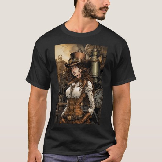 Steampunk Woman T-Shirt (Vorderseite)