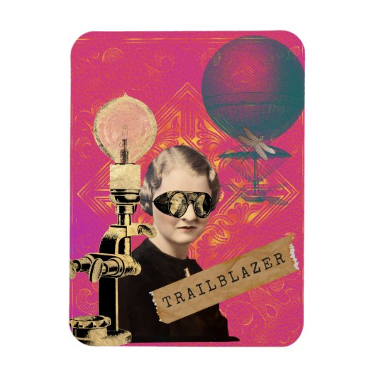 Steampunk Woman Trailblazer Pop Art Magnet (Vertikal)