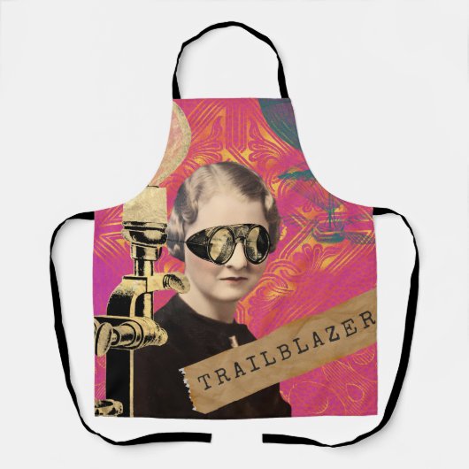 Steampunk Woman Trailblazer Pop Art Schürze (Vorderseite)
