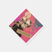 Steampunk Woman Trailblazer Pop Art Serviette (Ecke)