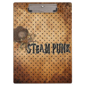 Steampunk Word Collage Klemmbrett (Vorderseite)