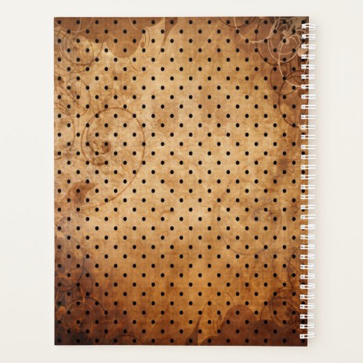 Steampunk Word Collage Planer (Rückseite)