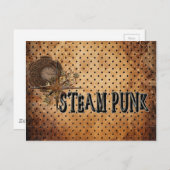 Steampunk Word Collage Postkarte (Vorne/Hinten)