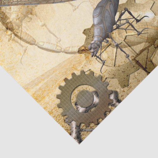 Steampunk, wunderbare Dampflibellen Seidenpapier (Ausschnitt)