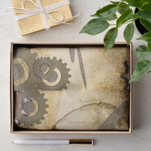 Steampunk, wunderbare Dampflibellen Seidenpapier (Geschenk)