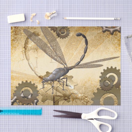 Steampunk, wunderbare Dampflibellen Seidenpapier (Handwerk)