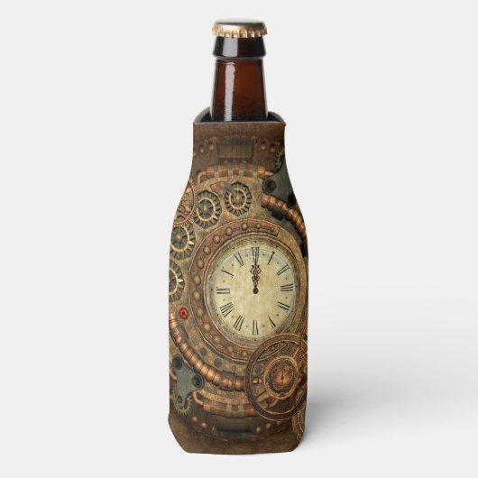 Steampunk, wunderbare Uhr Flaschenkühler (Flaschenvorderseite)