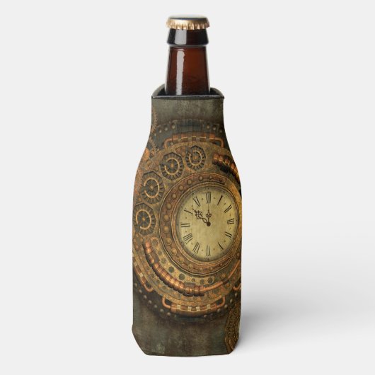 Steampunk, wunderbare Uhr Flaschenkühler (Flaschenvorderseite)