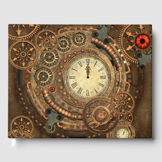 Steampunk, wunderbare Uhr Gästebuch (Vorderseite)