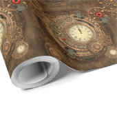 Steampunk, wunderbare Uhr Geschenkpapier (Rolleneckpunkt)