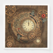 Steampunk, wunderbare Uhr Serviette (Vorderseite)