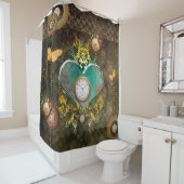 Steampunk, wunderbares Herz Duschvorhang (Beispiel)