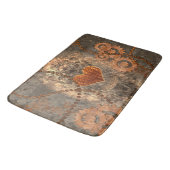 Steampunk, wunderbares Herz gemacht vom rostigen Badematte (Schrägansicht)