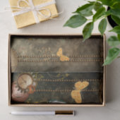 Steampunk, wunderbares Herz mit Uhren Seidenpapier (Geschenk)