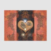 Steampunk, wunderbares Herz Seidenpapier (Vorderseite)